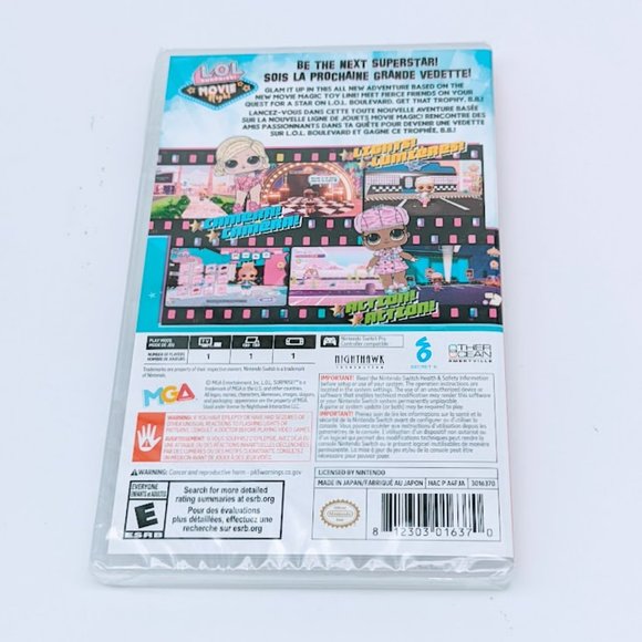 LOL Surprise Movie Night Nintendo Switch Video Game 1 Surprise Charm New Sealed - Picture 3 of 10